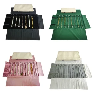 White leather Travel  Jewelry Organizer